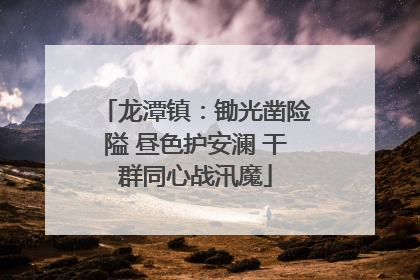 龙潭镇：锄光凿险隘 昼色护安澜 干群同心战汛魔