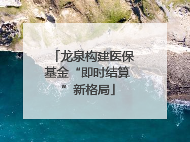 龙泉构建医保基金“即时结算”新格局