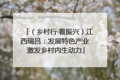 （乡村行·看振兴）江西瑞昌：发展特色产业 激发乡村内生动力