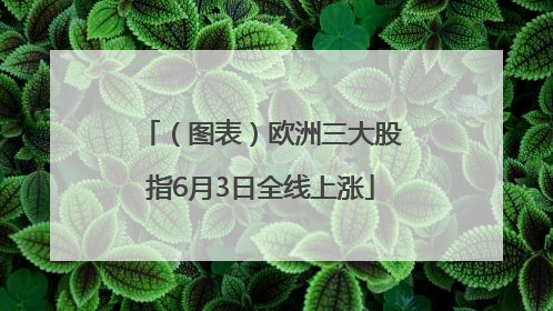 （图表）欧洲三大股指6月3日全线上涨