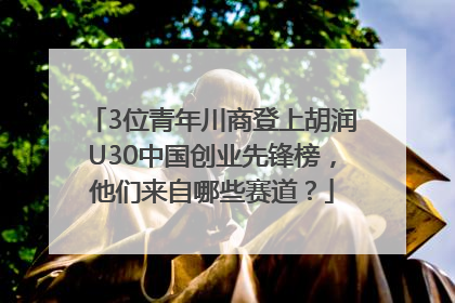 3位青年川商登上胡润U30中国创业先锋榜，他们来自哪些赛道？