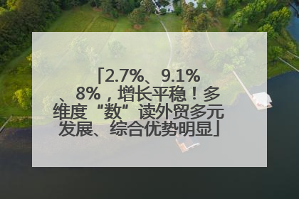 2.7%、9.1%、8%，增长平稳！多维度“数”读外贸多元发展、综合优势明显