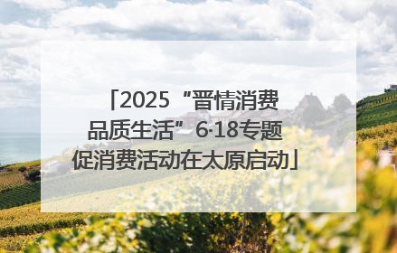 2025“晋情消费 品质生活”6·18专题促消费活动在太原启动