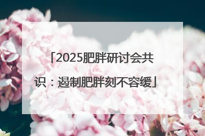 2025肥胖研讨会共识：遏制肥胖刻不容缓