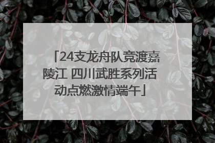 24支龙舟队竞渡嘉陵江 四川武胜系列活动点燃激情端午