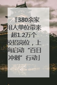 380余家用人单位带来超1.2万个校招岗位，上海启动“百日冲刺”行动