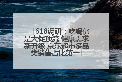 618调研：吃喝仍是大促顶流 健康需求新升级 京东超市多品类销售占比第一